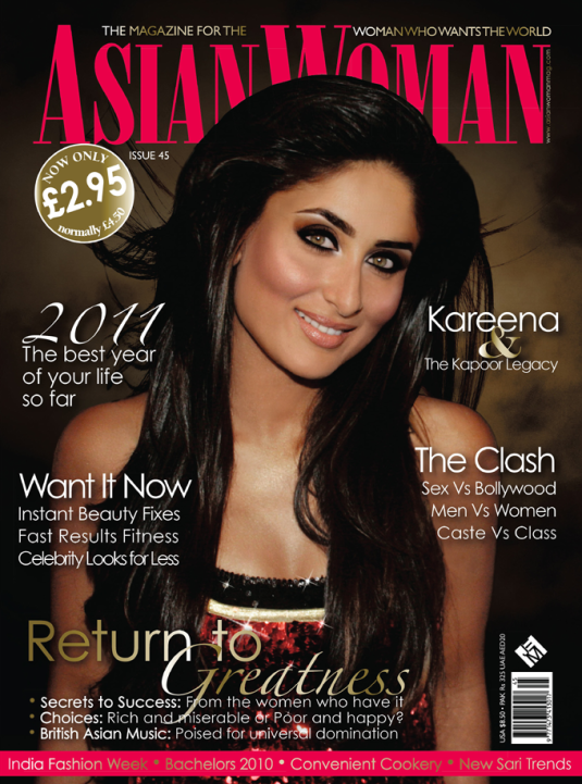 latest images of kareena kapoor 2011. Kareena Kapoor is featured in the Winter 2011 issue of Asian Woman Magazine.