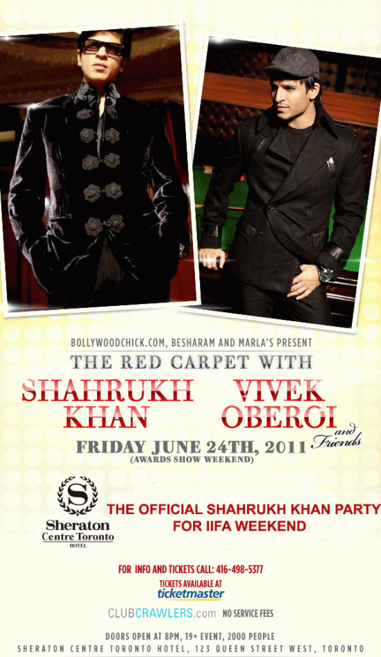 The official Shahrukh Khan party for the IIFA Weekend!